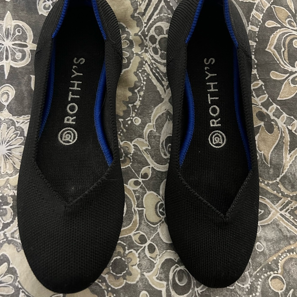 Rothy’s black ballet slippers